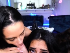 POV threesome with Latina girlfriends